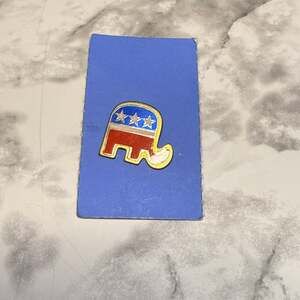 Vintage Republican Elephant Logo Enamel Lapel Pin